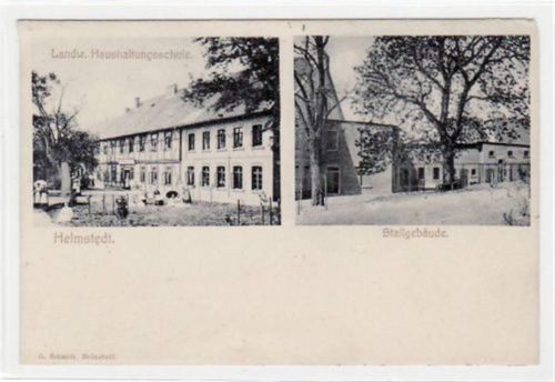 Helmstedt. Landwirtschaftliche Haushaltungsschule u. das Stallgebäude ungelaufen Gute Erhaltung.