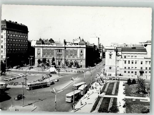 Beograd 1964 Omnibus Auto Denkmal Platz der Republik
