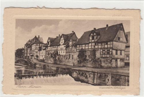 Hann Münden Hann Münden. ein Blick auf den Kasseler Schlagdamm ungelaufen Leicht fleckig, sonst gut erhalten