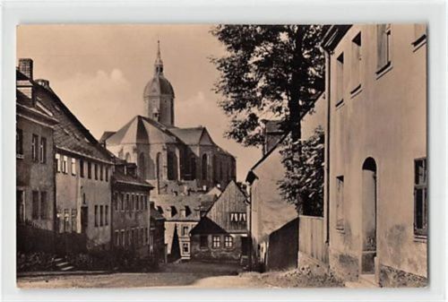 Annaberg-Buchholz Annaberg-Buchholz im Erzgebirge St. Annenkirche Farbegasse gelaufen. Gute Erhaltung.