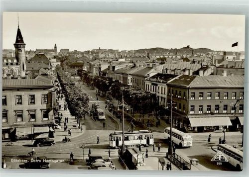 Göteborg Omnibus Auto Geschäft Straßenbahn Östra Hamngatan