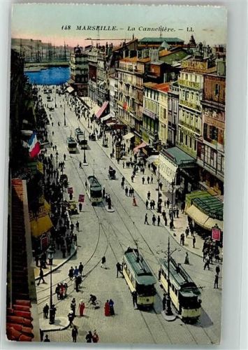Marseille 1927 Geschäft Straßenbahn La Cannehiere