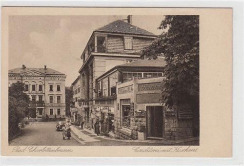Bad Charlottenbrunn / Jedlina-Zdrój - Kreis Waldenburg / Walbrzych. Conditorei Kurhaus ungelaufen Top Erhaltung.