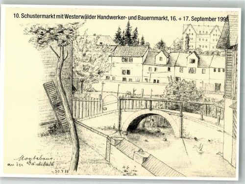 Montabaur sign. Weckerling 10. Schustermarkt mit Westerwälder handwerker-und Bauernmarkt 1995