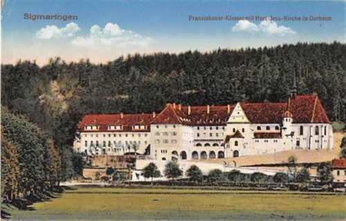 Sigmaringen Sigmaringen. Franziskaner Kloster Herz Jesu Kirche gelaufen. Leicht fleckig, leichte Abschürfungen, sonst gut erhalten