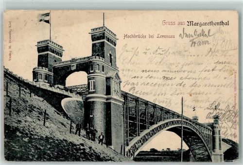Levensau 1901 Hochbrücke bei Margarethenthal
