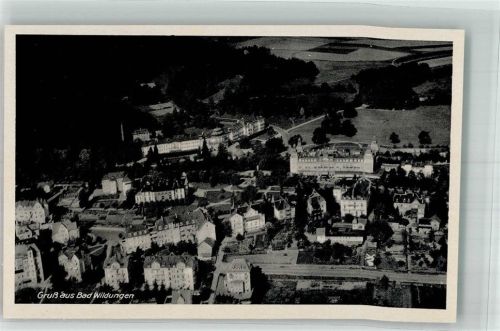 Bad Wildungen 1942 Fliegeraufnahme des Ortes mit dem Fürstenhof