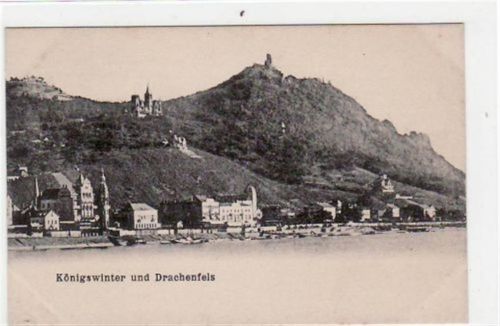 Königswinter mit Drachenfels ungelaufen Ecken mit Albumabdrücken, sonst gut erhalten