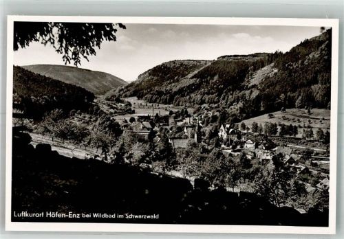 Höfen Panorama des Ortes mit Ev. Kirche