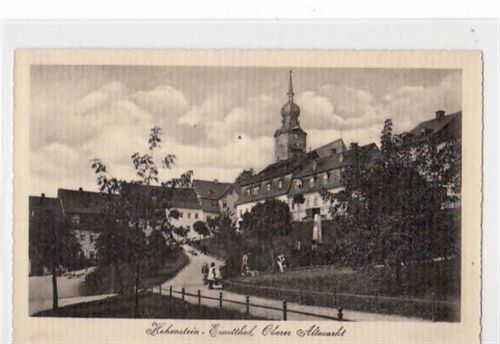 Hohenstein-Ernstthal Hohenstein - Ernstthal mit oberen Altmarkt. Karte beschrieben. Gute Erhaltung.