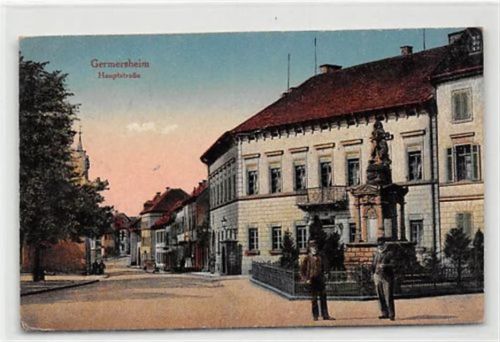 Germersheim Germersheim. Hauptstraße. Karte beschrieben leichte Abschürfungen, kleiner Knick oben rechts, sonst gut erhalten