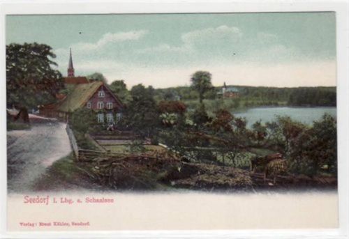 Seedorf am Schaalsee. ungelaufen um 1900 Top Erhaltung.