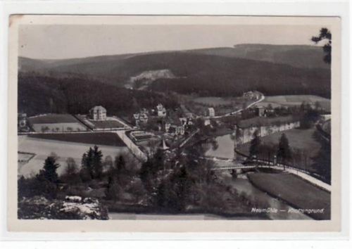Neumühle a.d. Elster mit Knottengrund gelaufen von 1932. Gute Erhaltung.