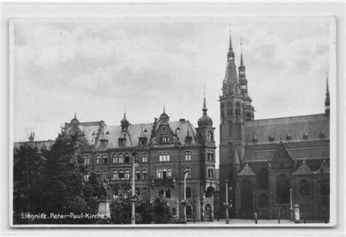 Liegnitz / Legnica. Peter-Paul-Kirche gelaufen 1933. Sehr gut erhalten.