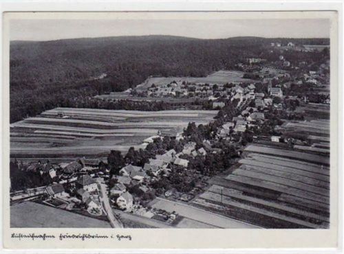 Friedrichsbrunn Friedrichsbrunn i. Harz, Luftaufnahme gelaufen von 1939. Leichter Bug oben und unten rechts, sonst gut erhalten.