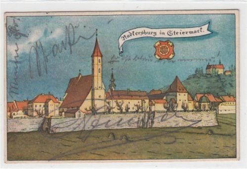 Radkersburg in der Steiermark, Künstlerkarte gelaufen, 1926. Gute Erhaltung.