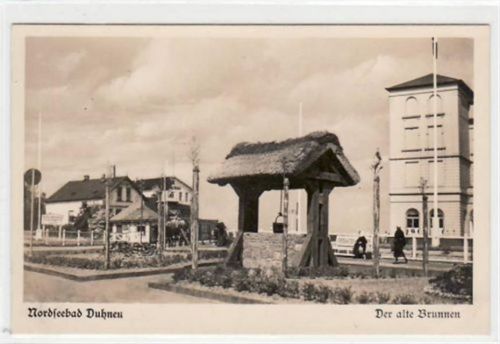 Nordseebad Duhnen alten Brunnen ungelaufen kleiner Knick unten rechts, sonst gut erhalten