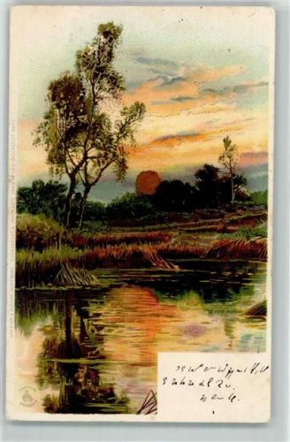 1899 Sonnenschein Postkarte Serie IV Landschaft AK