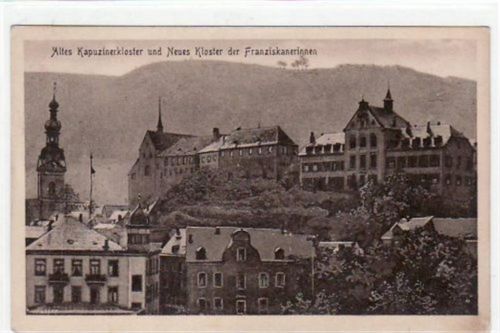 Cochem Cochem mit altem Kapuzinerkloster u. neuem Kloster der Franziskanerinnen gelaufen von 1917. Gute Erhaltung.