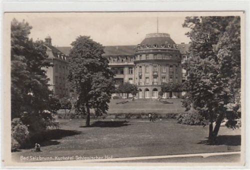 Bad Salzbrunn Bad Salzbrunn / Szczawno-Zdrój - Kreis Waldenburg / Walbrzych mit Kurhotel Schlesischer Hof gelaufen. Marke entfernt, sonst gut erhalten