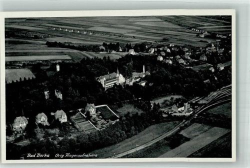 Bad Berka 1938 Fliegeraufnahme des Sanatorium auf der Harth