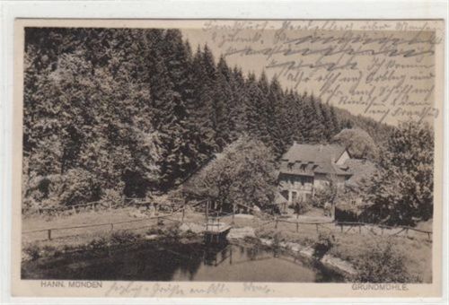Hann Münden. Grundmühle gelaufen, 1930. Leicht bügig, sonst gut erhalten