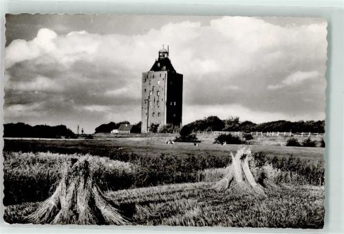 27499 W2000 Neuwerk Insel Foto AK Leuchtturm