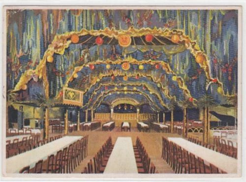 Annaberg, Künstlerkarte. Festhalle Keglerheim von Paul Müller " Die blaue Grotte von Capri " gelaufen, 1937 kleiner Knick oben links und unten rechts, sonst gut erhalten