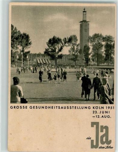W5000 Köln Stadt Gesundheitsausstellung 1951 Gewerbeausstellung Gebrauchsspuren