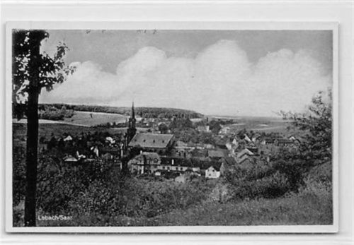 Lebach an der Saar. ein Blick auf die Kirche und Umgebung ungelaufen Gute Erhaltung.