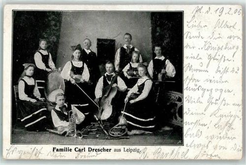 O7000 Leipzig Familie Carl Drescher Musikgruppe 1905