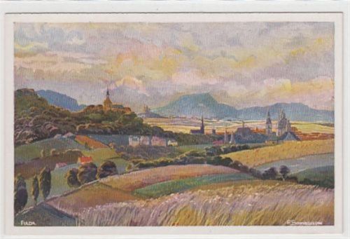 Fulda. Künstlerkarte von P. Schmiegelow. ein Blick auf die Stadt ungelaufen Gute Erhaltung.