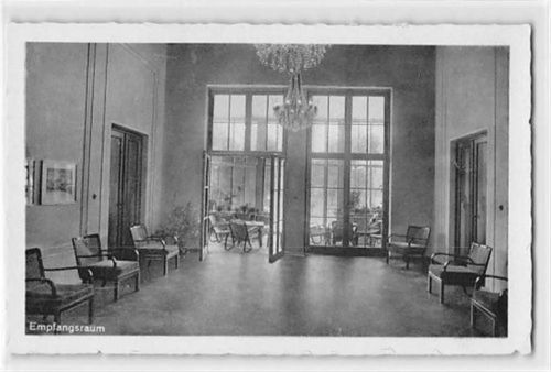 Zeesen bei Königswusterhausen. Schulungslager der Deutschen Reichspost. Empfangsraum ungelaufen Top Erhaltung.