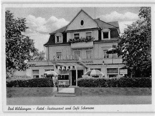 Bad Wildungen. Hotel Restaurant und Café Schwarze ungelaufen Gute Erhaltung.