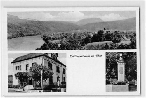 Luttlingen in Baden am Rhein mit Einzelgebäude und Denkmal ungelaufen Gute Erhaltung.