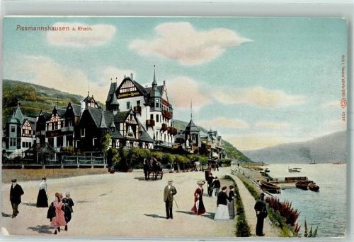 Assmannshausen Gasthaus Dichter und Künstlerheim zur Krone Ruderboot