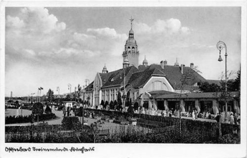 Swinemünde Schwinemünde / Swinoujscie. Partie am Kurhaus gelaufen kleiner Knick oben links, sonst gut erhalten