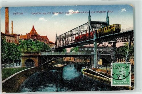 Lichterfelde Hochbahn-Überführung Landwehrkanal Anhalter Bahn