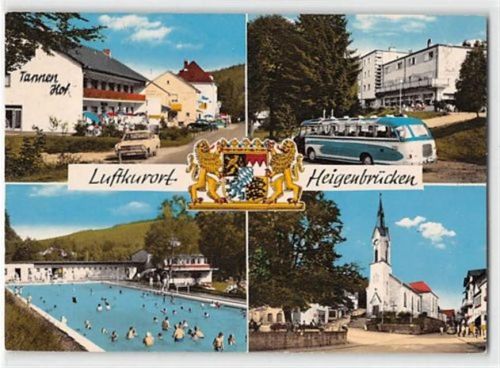 Heigenbrücken. Tannen Hof Schwimmbad gelaufen. Leichter Stempeldurchdruck, sonst gut erhalten