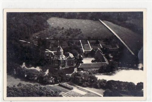 Linnep bei Hösel mit Flugzeugaufnahme gelaufen, Marke entfernt, handschriftliches Datum von 1937 kleiner Knick rechter Rand, sonst gut erhalten