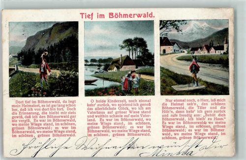 Cesky Krumlov 1905 Tief im Böhmerwald Gedicht