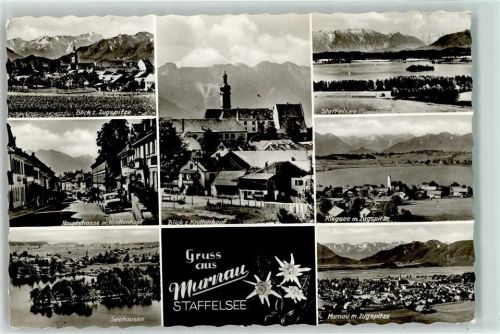 Murnau Staffelsee Hauptstraße ESSO-Tankstelle Riegsee Krottenkopf Edelweiß