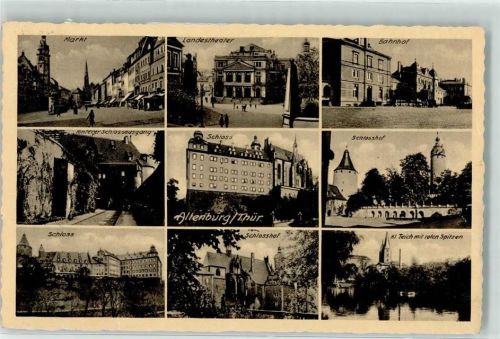 04600 O7400 Altenburg , Thür - Schloß Marktplatz Landestheater Bahnhof