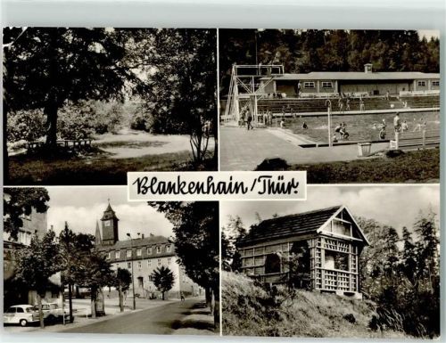 Blankenhain an den Rosenbänken Waldbad Rathaus Waldhütte am Hirschruf