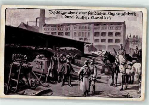 Beschlagnahme einer feindl. Flugzeugfabrik Propaganda WK I