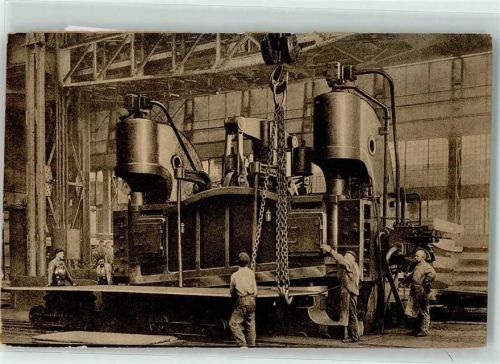 W4300 Essen , Ruhr Serie I Nr. 11 Hydraulische Blechschere Industrie Beruf AK Krupp Gebrauchsspuren