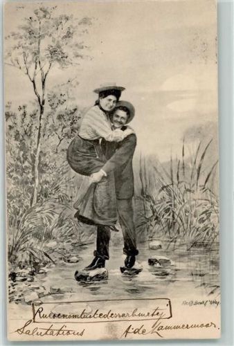 1902 sign Scolik Wien Gentlemen trägt die Frau AK