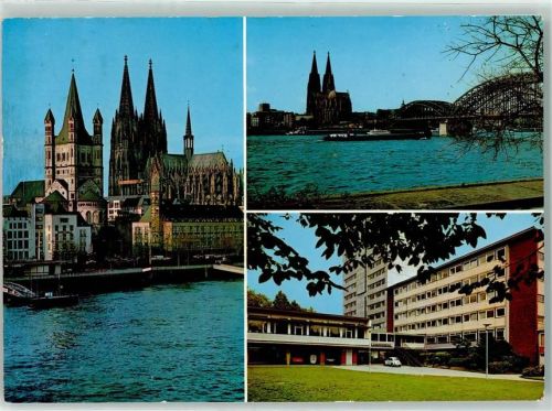 Köln Deutz 105 DJH Jugendherberge Dom Brücke Auto Boot