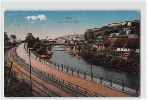 Glatz Glatz / Klodzko mit Blick nach der Stadt gelaufen 1925. Leichte Stempelspuren, sonst gut erhalten