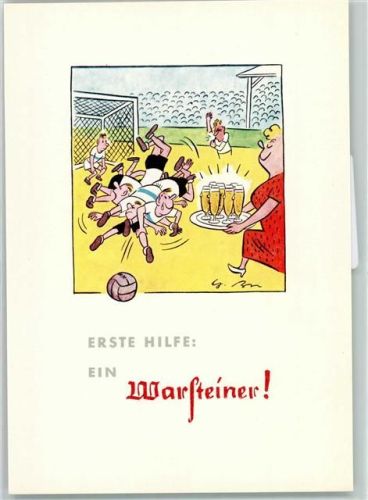 Warsteiner Serie "Erste Hilfe" Humor Fußball AK